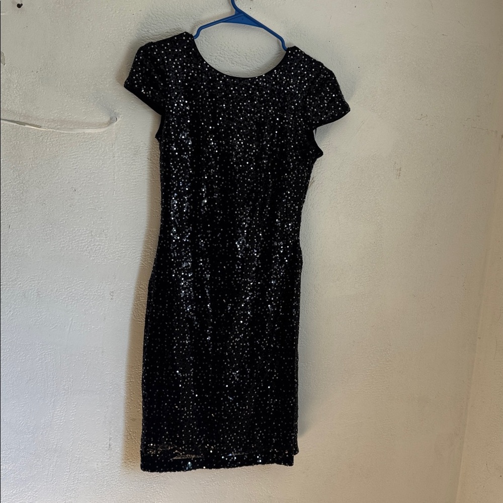 Calvin Klein Black Sequin Dress size 2 pre-owned
